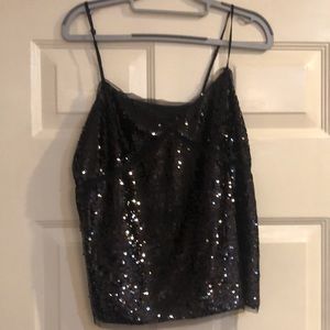 J. Crew Black Sequin Camisole- Size M NWT
